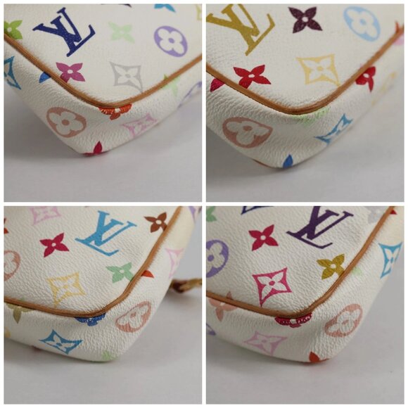 LOUIS VUITTON Monogram Multicolor Pochette Pouch White M92649 LV Auth 139900V - Picture 14 of 16